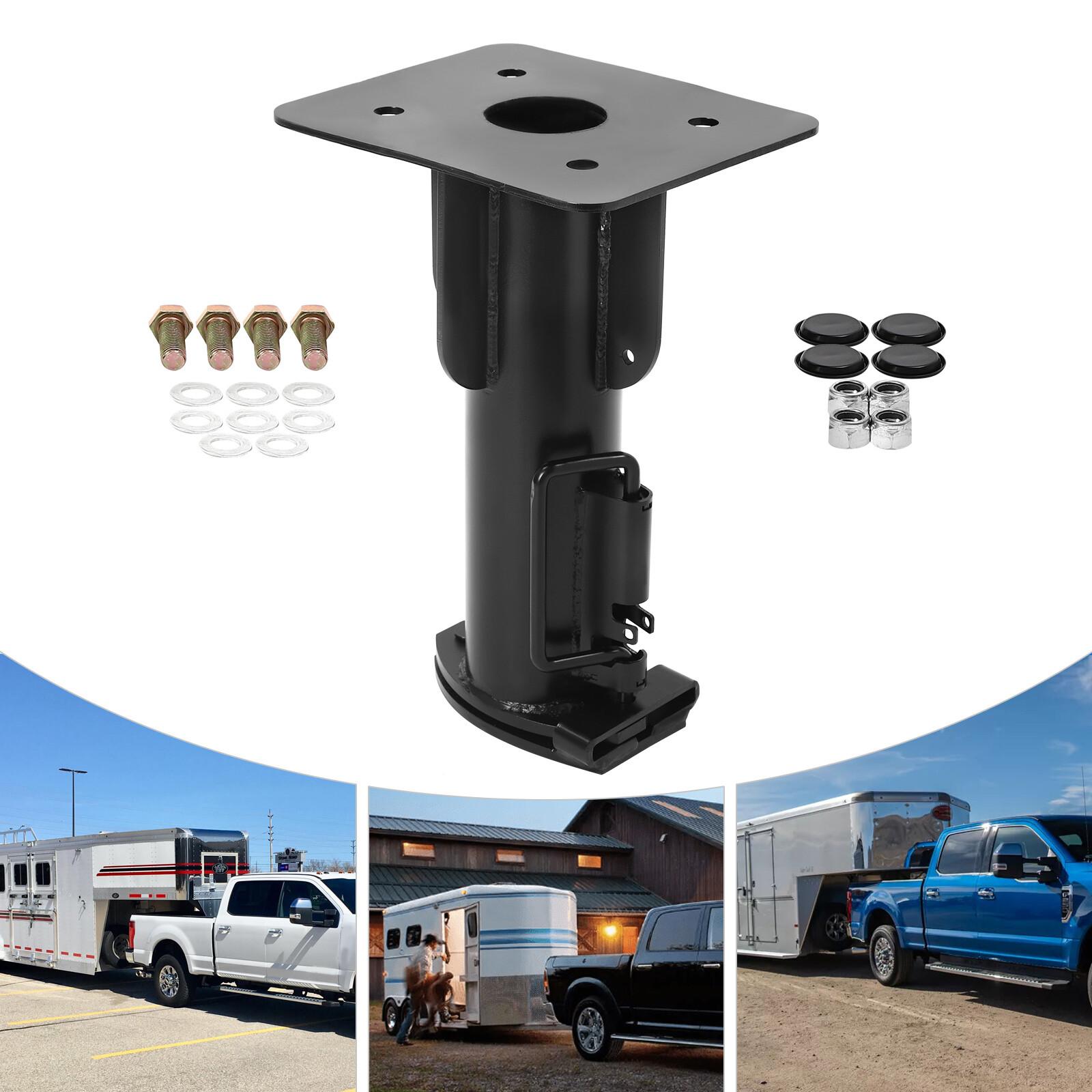 

17 Adjustable Fifth (5th) Wheel For Camper RV Adapter Hitch to Gooseneck чорний