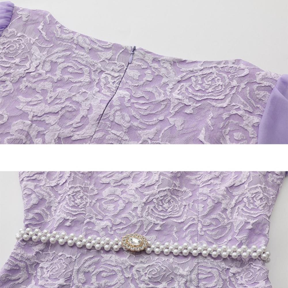 Elegant Summer Autumn Long Dress for Women Vintage Beaded  Formal Evening Jacquard Pencil Dresses