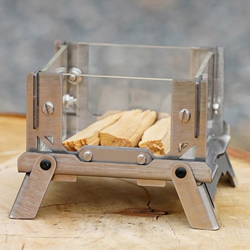 High Heats Resistant Small Burners Outdoor Wood Burning Stove Cooking Gear for Backpackers and Hiking