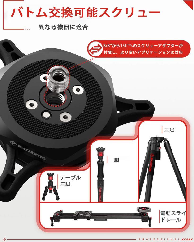 IFOOTAGE Seastar Q1S Quick Release To Quick Release Tripod Mount Plate with Convertible Max Load 9kg System, Plate, 1/4" 3/8" Screws,