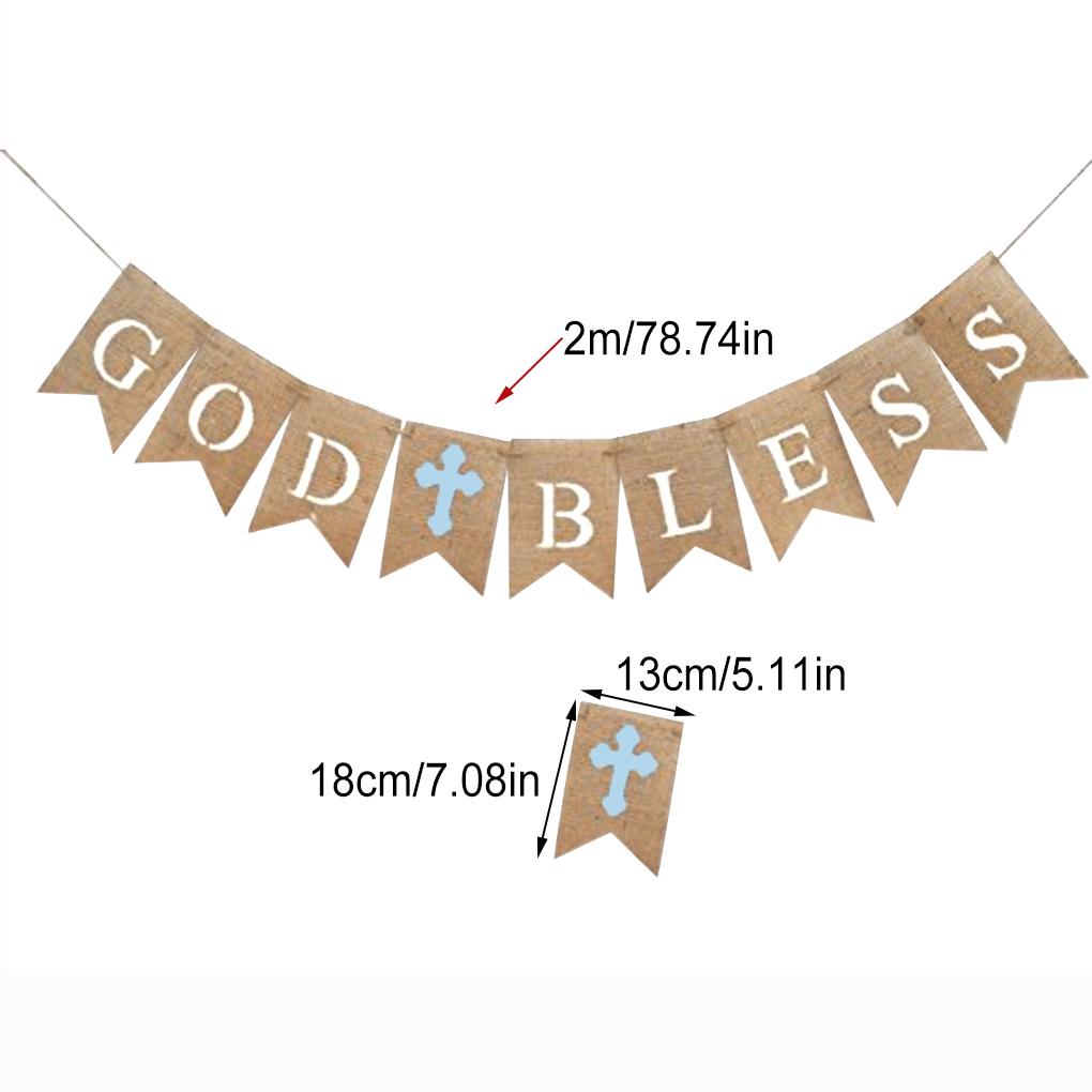Baptism Decorations Delicate Religious Banner Adornment Flag Decoration Outdoor Hanging Banners for Scene Layout Decorating Use