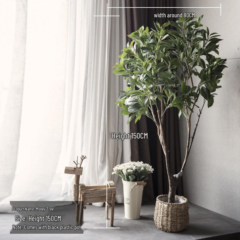 Luxury Fiddle-Leaf Fig Artificial Tree - Large Indoor Potted Plant Decor.