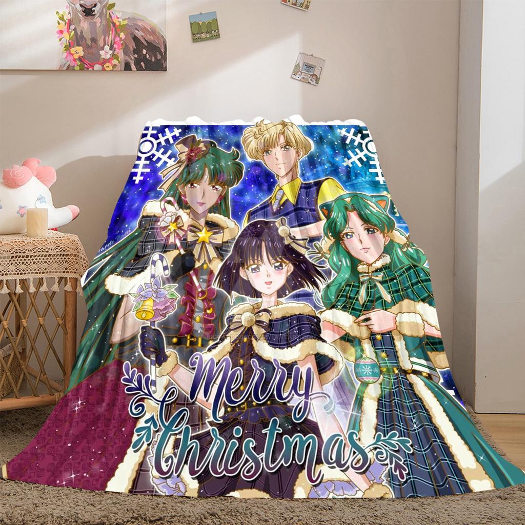 Japanese anime cute cartoon theme Sailor Moon Tsukino Usagi blanket suitable for home beds, sofa covers, office nap, outdoor warm blankets O8
