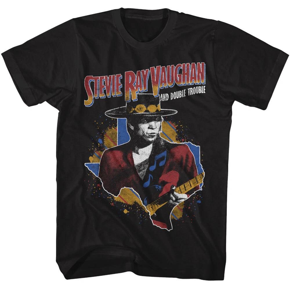Stevie Ray Vaughan And Double Trouble Guitar Texas Men s T Shirt Rock Band Merch XL