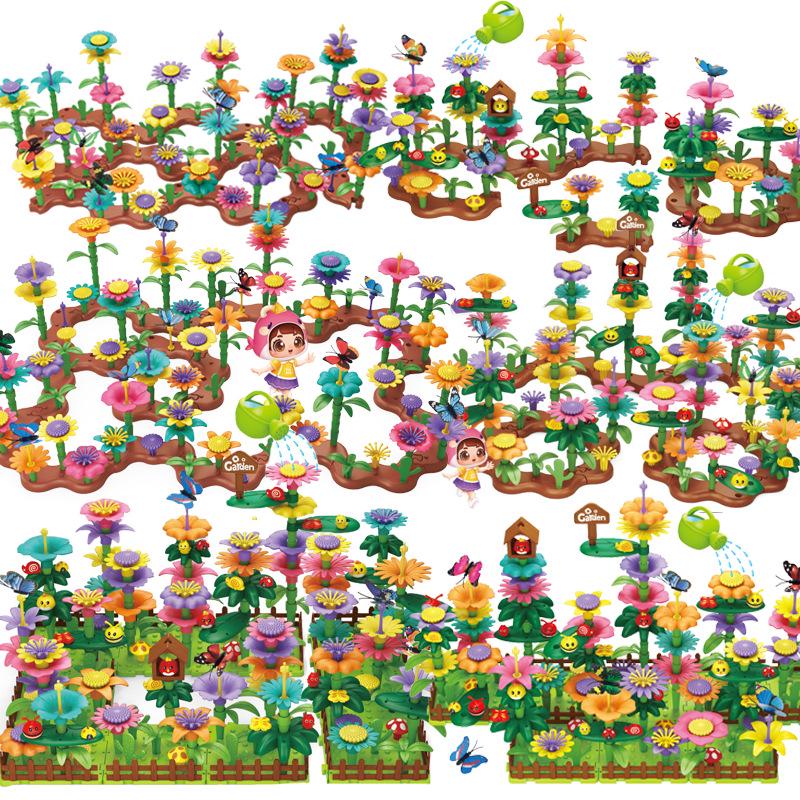 Free Shipping DIY Creative Assembly Toys - Varied Garden Series for Girls, Educational Flower Arrangement Toys in Stock