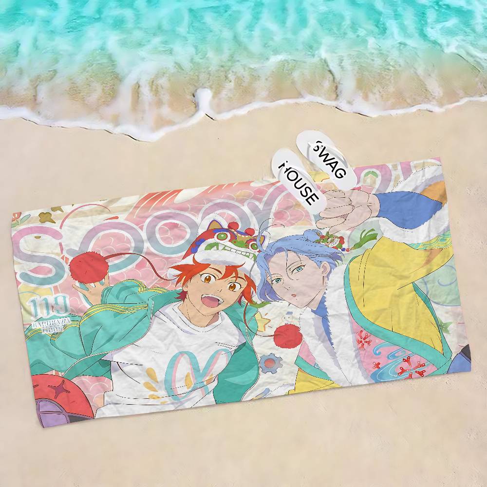 SK8 the Infinity Cartoon Big Microfiber Beach Towels Quick Dry Towel Sand Beach Towels Pool Towel for Travel Swim Pool Yoga