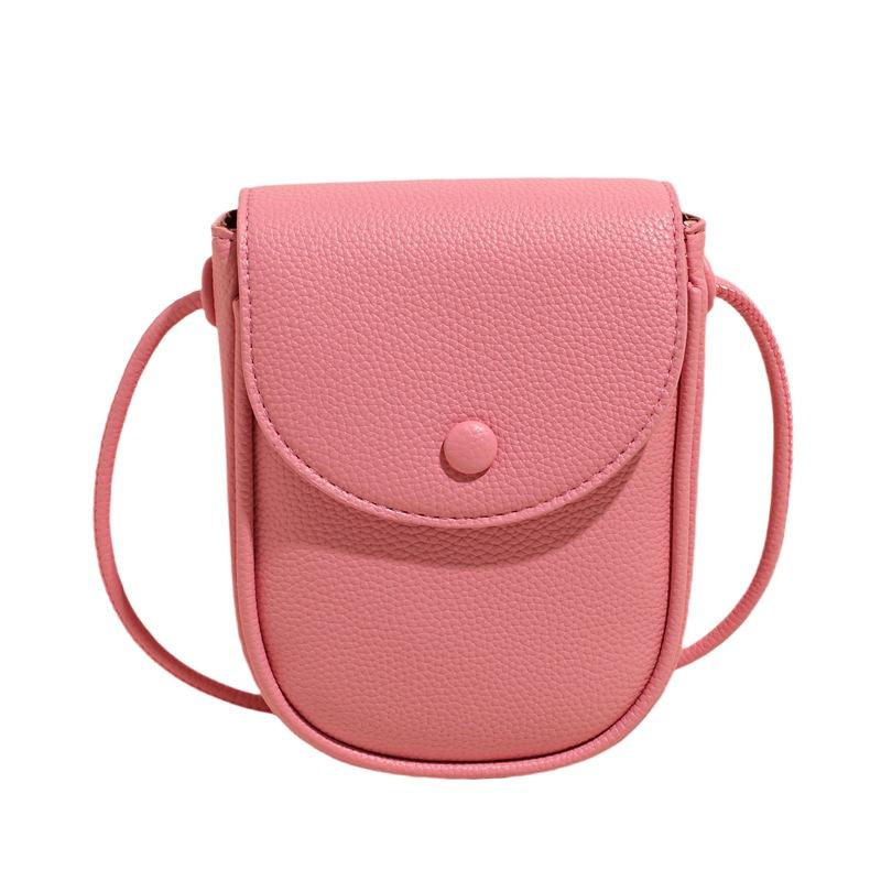 Fashion Korean version of dopamine color simple niche mobile phone bag women's casual versatile commuter foreign style messenger bag bag
