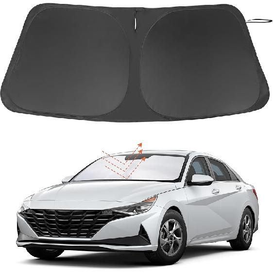 TINGLU Sun Shade For Tesla Model X Tesla X 2016-2024 2025 Accessories Windshield Sun Shade Window Shade UV Rays Protection Sun Visor Cover With