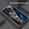 Jinmai Rød Lilla Til Xiaomi Redmi 13C Note13 12 Pro Plus 5G Note 9 13T Pro POCO X6 F5 F6 Sort Hærdet Glas Telefoncover