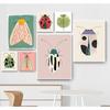 Butterfly Wall Art Ladybug Tiger Moth Beetle Feather Canvas Painting Nordic Poster Printing Wall Picture Bedroom Decoration