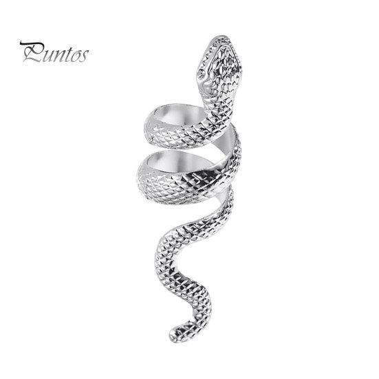 Niche Snake Jewelry Exaggerated Print Finger Band, Adjustable Open Ring, Ring for Women Three-Dimensional Winding Design Animal Gift Band