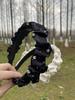Women's Elegant Pleated Rhinestone Headband Satin Wide Edge Non-Slip Headband Women's Ins Hair Accessories