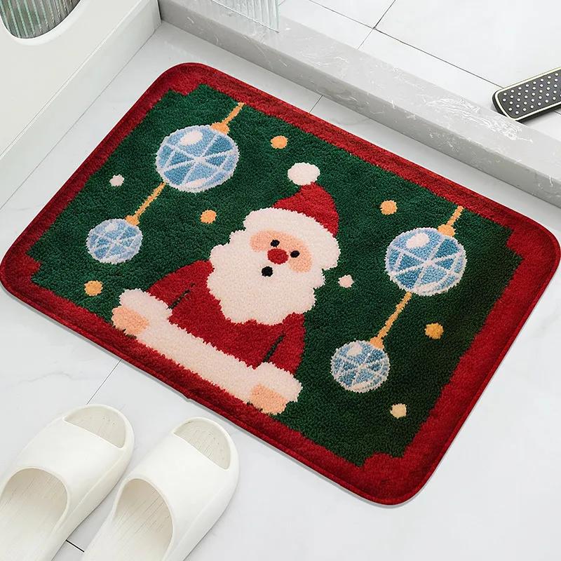 Summer Snowman Floor Mat Home Absorbent Foot Mat Modern Decor Bedroom Door Mat Soft Comfortable