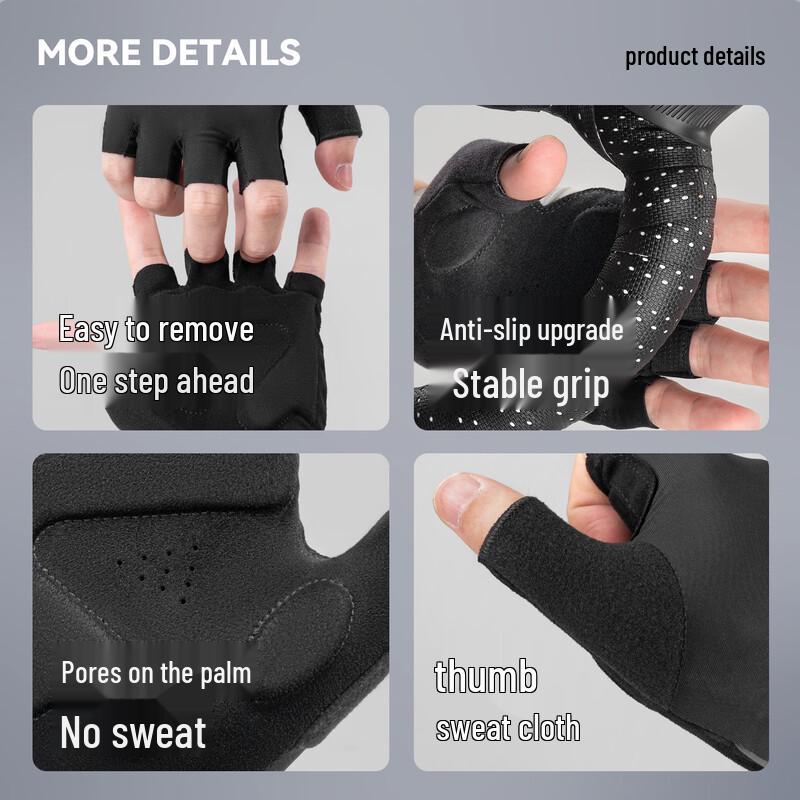Rockbros Unisex Halbfinger-Radhandschuhe
