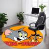 1 szt. Okrągły dywanik biurowy Tom i Jerry, Pod krzesła biurowe, Sypialnia, Salon, Wystrój domu a0926110