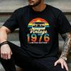 Unisex Retro Sunset Cassette Tape 1976 Graphic T Shirt 70s Music Nostalgic Birthday Daily Streetwear Top