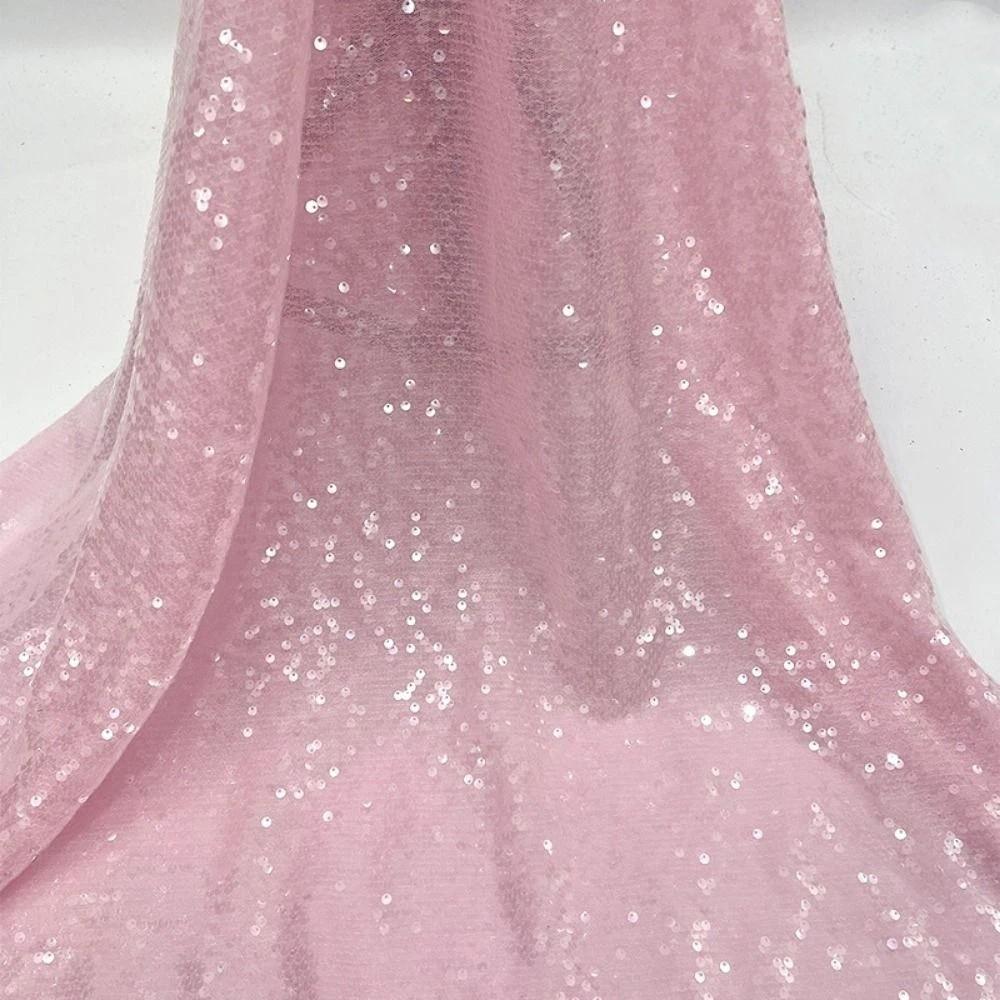 DIY 5mm Dense Glitter Fabric Sequin Embroidered Mesh Sparkle Fabric Clothing Fabric Stage Costumes