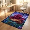 Roses Butterflies Theme Soft Crystal Velvet Rug Custom Name & Text Print Non Slip Floor Rug for Bedroom Living Room