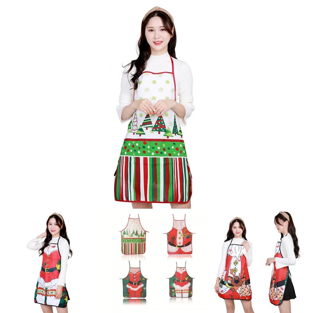 Festive Christmas Apron With Beautiful Snowman Design For Holiday Party Decor
