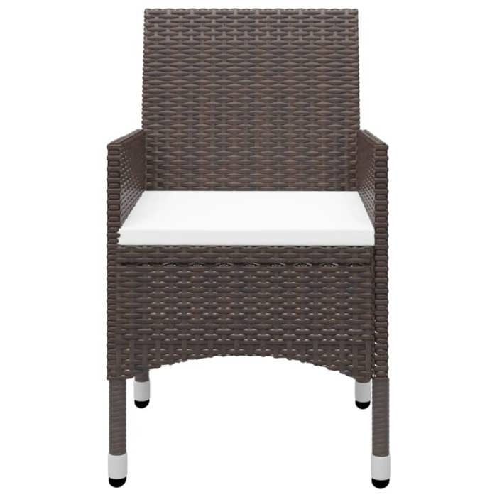 Exclusive House - 5 Pcs Brown Garden Dining Set
