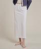 Iteoneolmomeonteu Solid Washed Long Skirt _ White