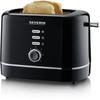 Kompakter Automatik-Toaster - SEVERIN - AT4321 - 850 W - 2 Schlitze für bis zu 2 Scheiben - Bräunungsgradregelung - Schwarz