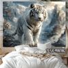 Asiatischer Stil Weißer Tiger Malerei Wandkunst Chinesische Zen-Landschaft Moderne Heimdekoration 2D-Druck Wandbild Wohnzimmer Dekoration