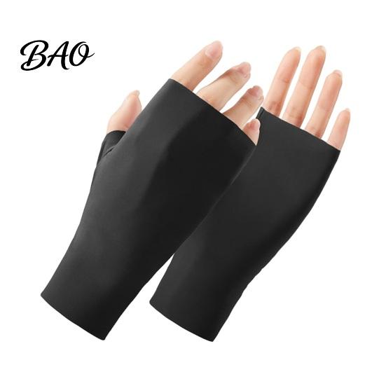 Guantes UV Ligeros Guantes de Protección, Ultra Finos Sin Dedos Seda de Hielo Refrigeración Verano para Mujeres Conducir Viajes UPF50