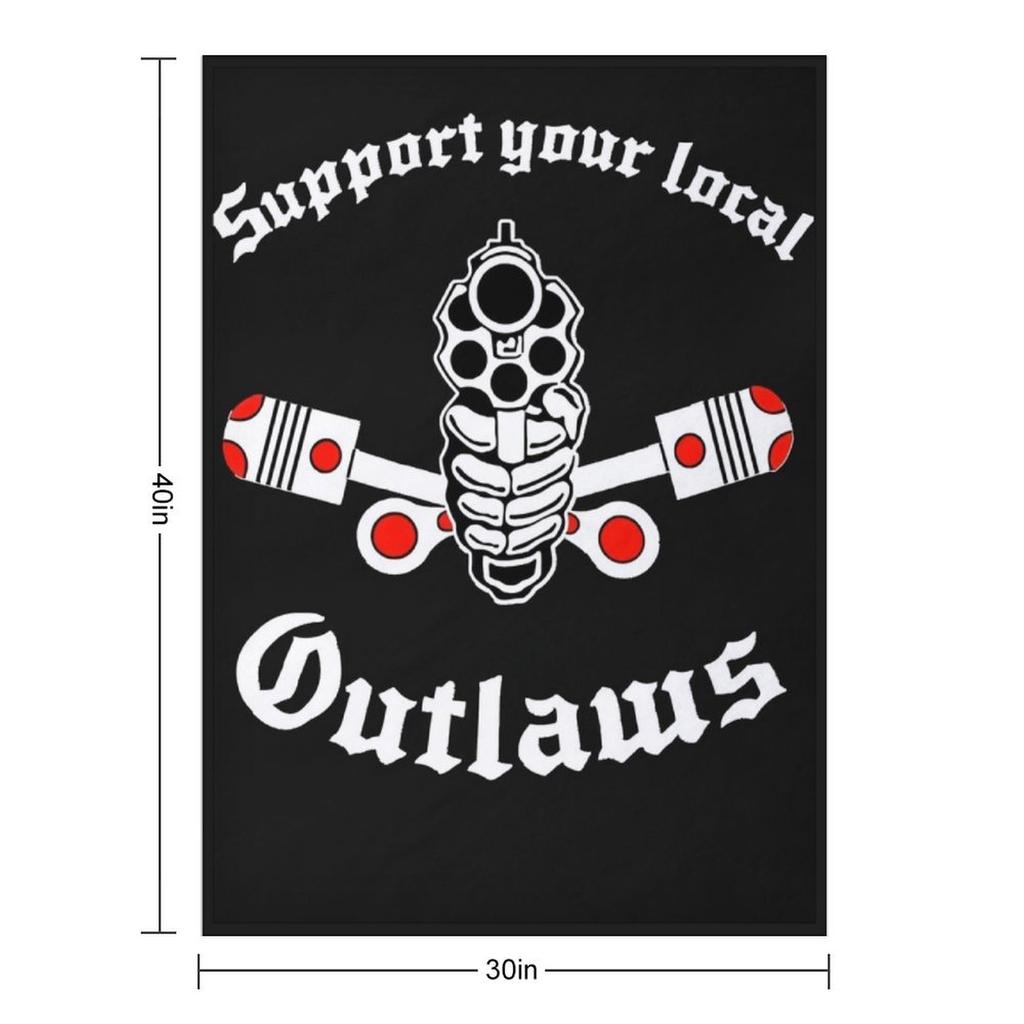 Outlaw mc Podpora Dárek Den díkůvzdání, Vánoce Klasická deka Vlastní designéři Deka na zdřímnutí Retro deky