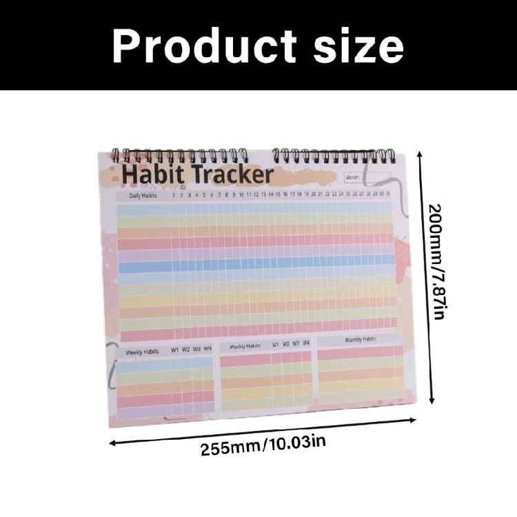 Daily Goal and Habits Trackers with Binding and Custom Layouts Colorful Habits Trackers Calendar for Daily Goal Setting