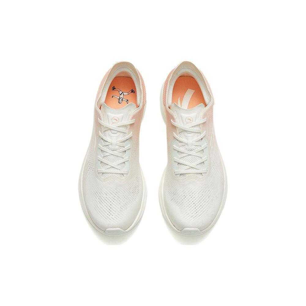 Anta Hydrogen Run V Fabric Slip Resistant Abrasion Resistant Low top Casual Running Shoes Women's White Pink 122325540-6