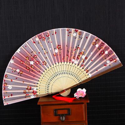 Chinese Style Retro Folding Fan Summer  Female Hand Fan Party Dance Fan Ancient Thick But Loosely Woven Silk Abanicos Para Boda