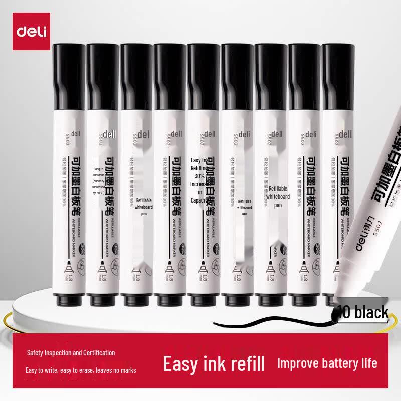 Deli Refillable Whiteboard Marker Pens
