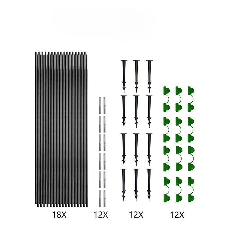 Garden Hoops Kits for Netting Tunnel Garden Hoops Greenhouse Frame Flexible Tunnel Arch Crop Protection Hoops for Raised Beds