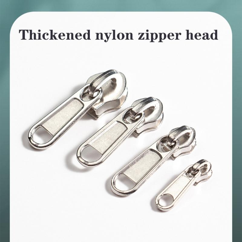 100Pcs Zippers Repair Set Alloy Zippers Slider Replacement Easy Installation Zippers Pull For Garments Bedding Suitcases