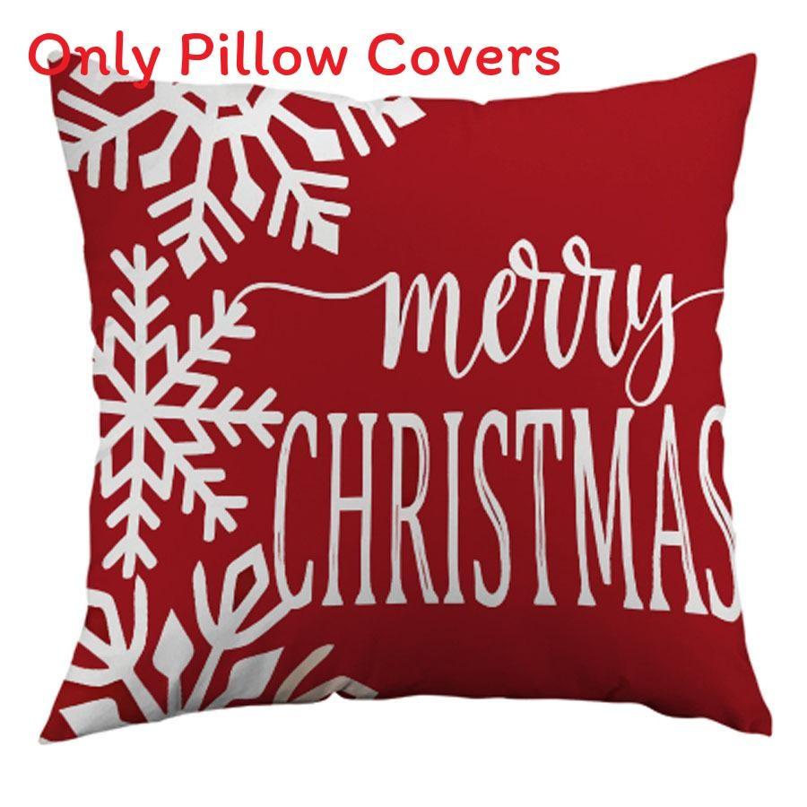 Christmas Decor Pillow Cover With Plush Material For Living Room Festive Decor