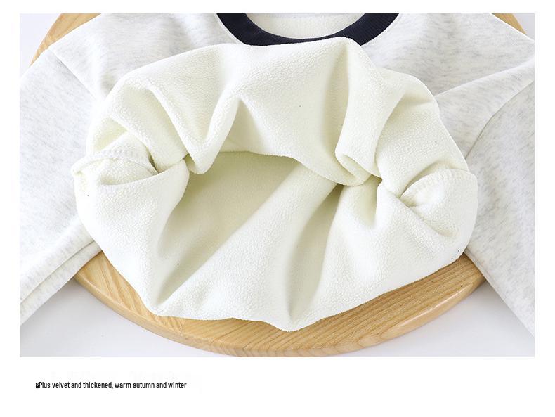 Winter Baby Cartoon Velvet Hoodie: Cozy, Trendy, Warm.