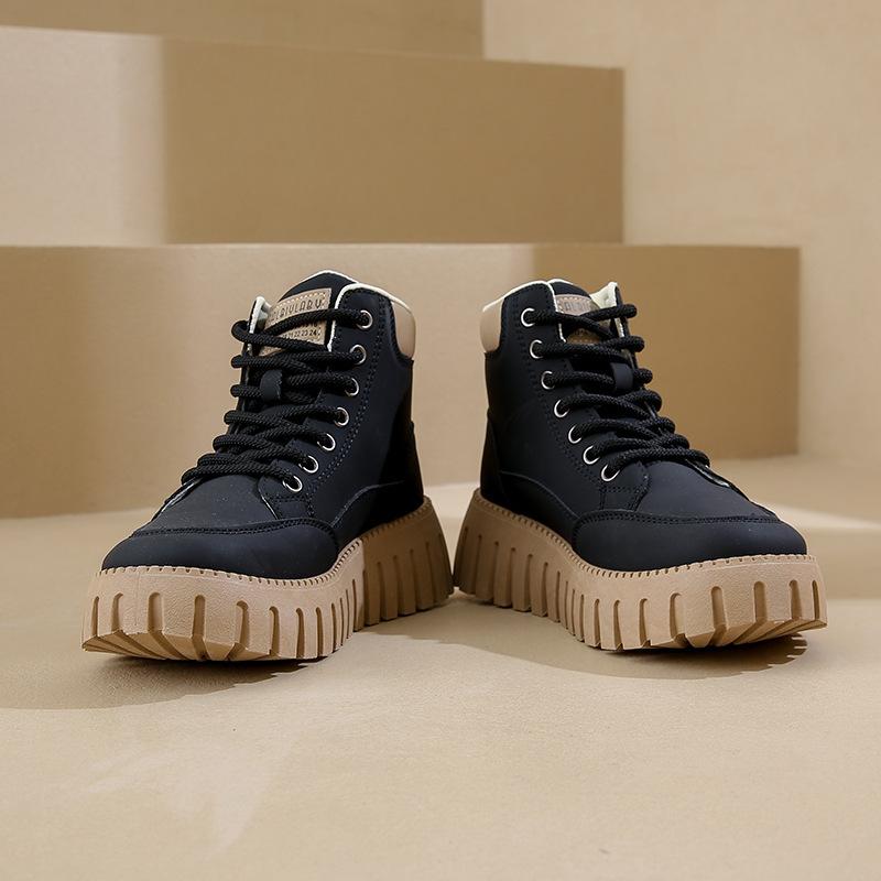 

2025 Skinny casual boots Martin boots autumn waterproof feet British style fashion 36 high-top leather surface 4 new models 40