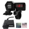 Waterproof Motorcycle USB Charger 2-Port + Voltage Display - Quick Charge 3.0 for Harley, Cruisers, Motorbike Accessories