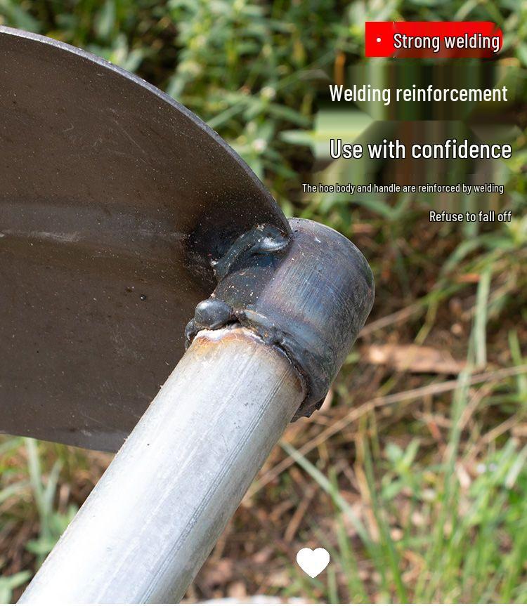 Long-Handled Steel Gardening Hoe for Weeding, Digging, and Turning Soil