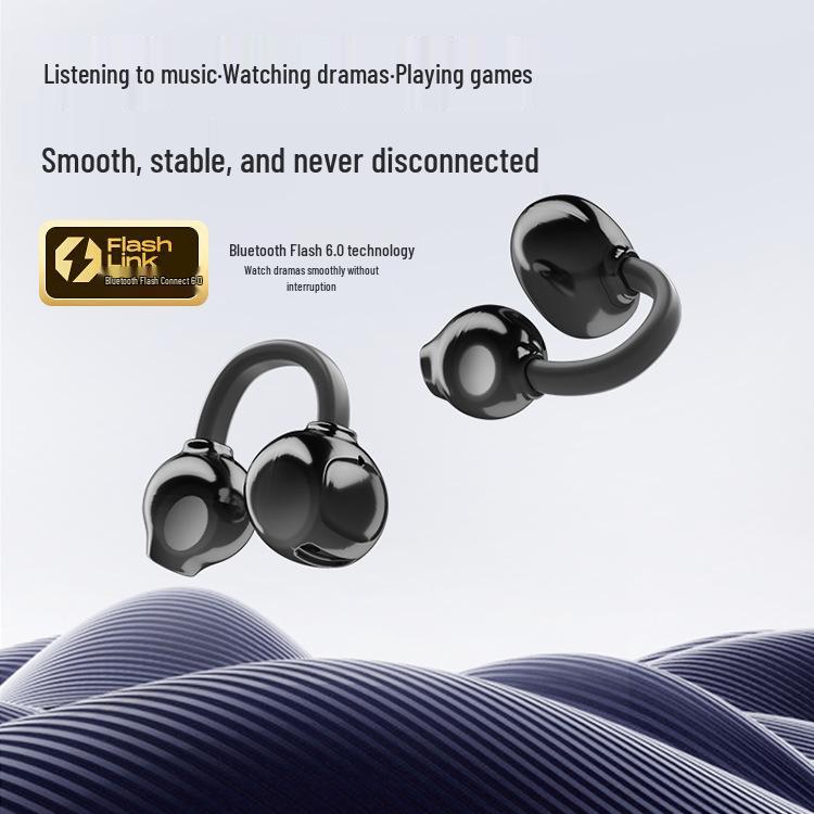 2026 Wireless Bone Conduction Ear Clip Earphones - Large Volume, Noise Reduction, Ultra-long Battery Life