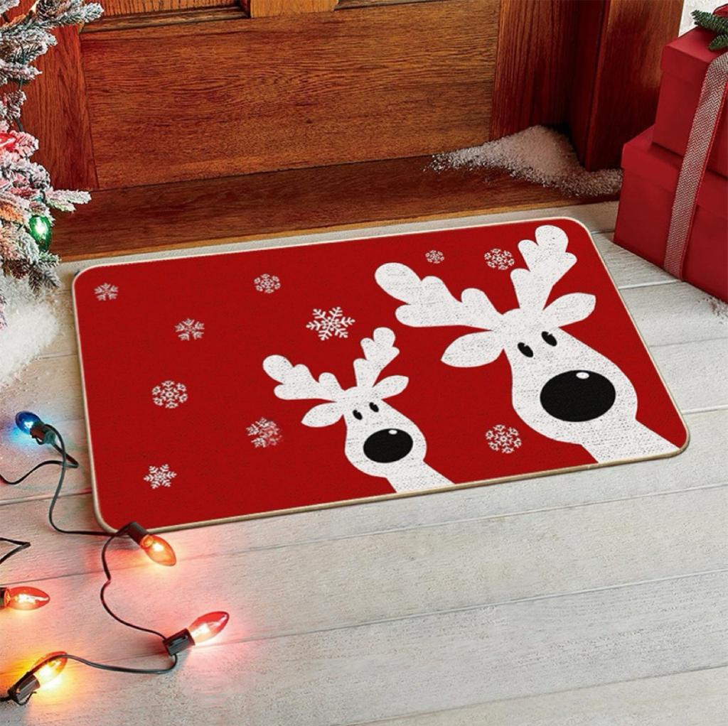Merry Christmas Tree Snowflake Red Carpet Party Living Room Sofa Bedroom Bedside Study Entrance Door Rug Non-slip Home Decor Mat