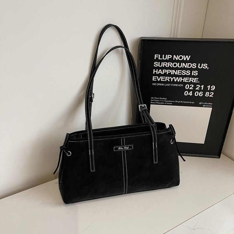 Ретро простая сумка большой вместимости женская зимняя новая высококачественная сумка подмышку сумка через плечо для поездок