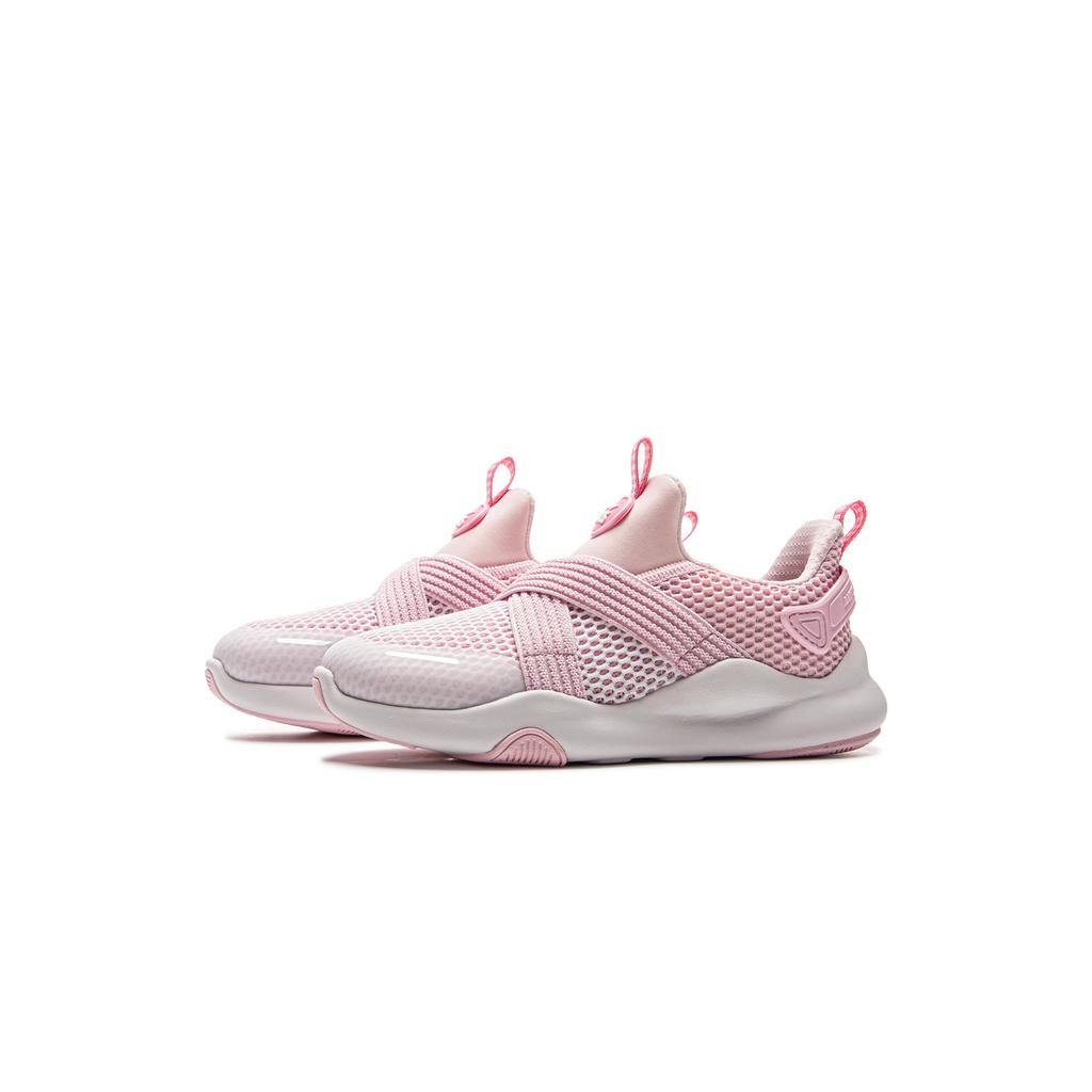 Li Ning Kids Sports Lifestyle Series Fabric Soft Lightweight Fashion Shock Absorption Rebound Low Top Casual Shoes Kids Casual Shoes Pink YKNU120-4