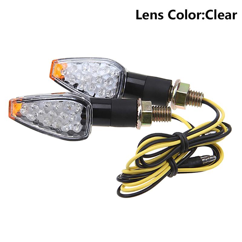 2Pcs Universal Led Motorcycle Turn Signal Light 12V Waterproof Amber Flasher Indicator Blinker Rear Lights Lamp Accessories