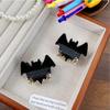 Zinc Zinc Alloy Halloween Bat Hair Claw Dazzling Colors Bat Wings Hair Claw Shiny Acrylic Shark Clip  School
