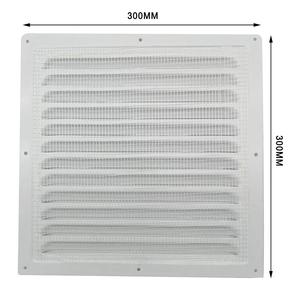 Louver Air Vent Grille Ventilation Cover Aluminum White Wall Grilles Duct Heating Cooling & Vents Plate Insect Screen Cover
