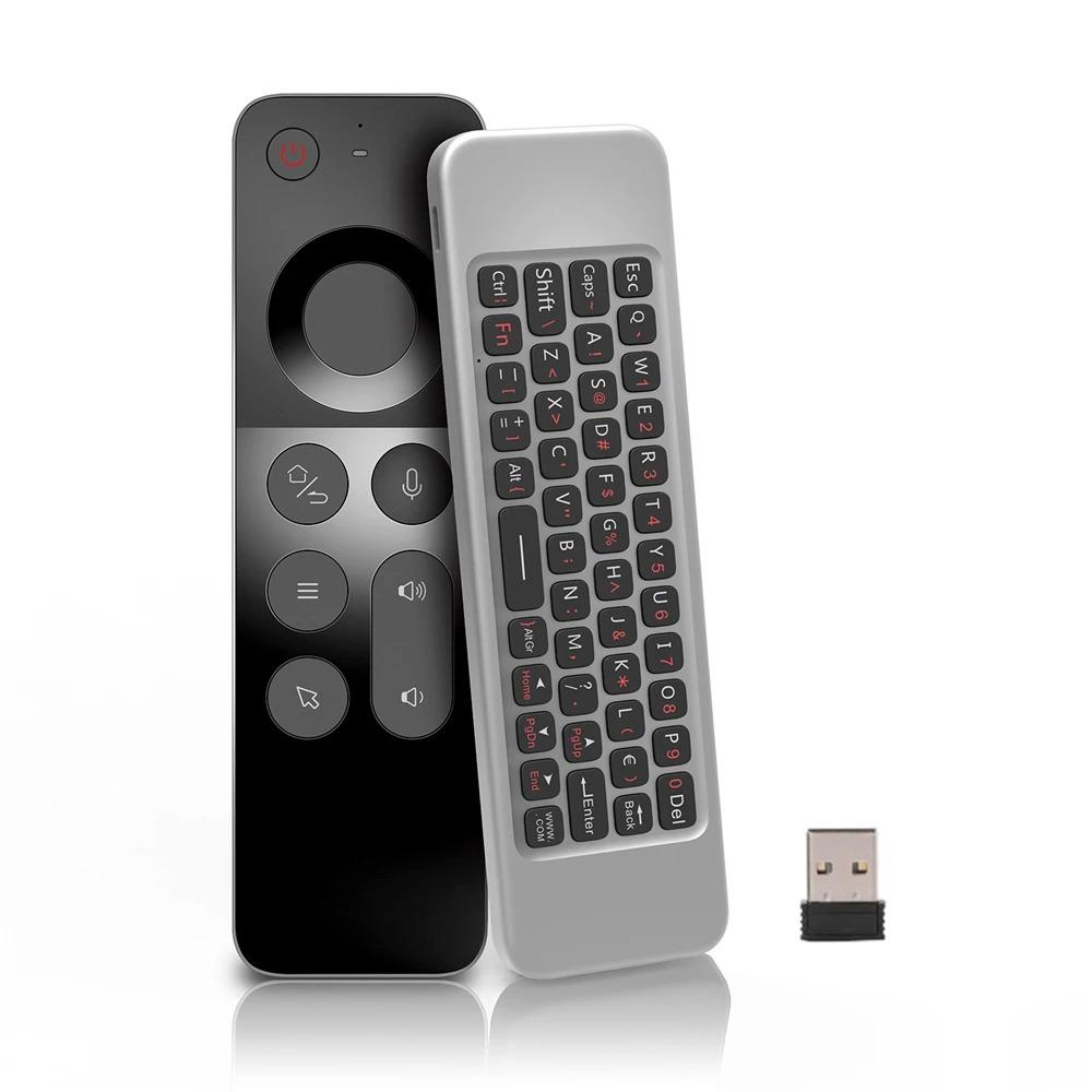 

W3 Voice Air Mouse Remote Control 2.4G Wireless Keyboard Mini Keyboard with USB Receiver for Android TV BOX Windows PC
