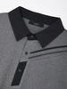 IKALOOK Sports Diagonal Stretch Collared Long Sleeve Tee Ctee126