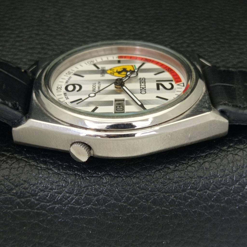 SEIKO AUTOMATIC VINTAGE JAPAN 7009A MENS FERRARI DIAL WATCH a700410-5